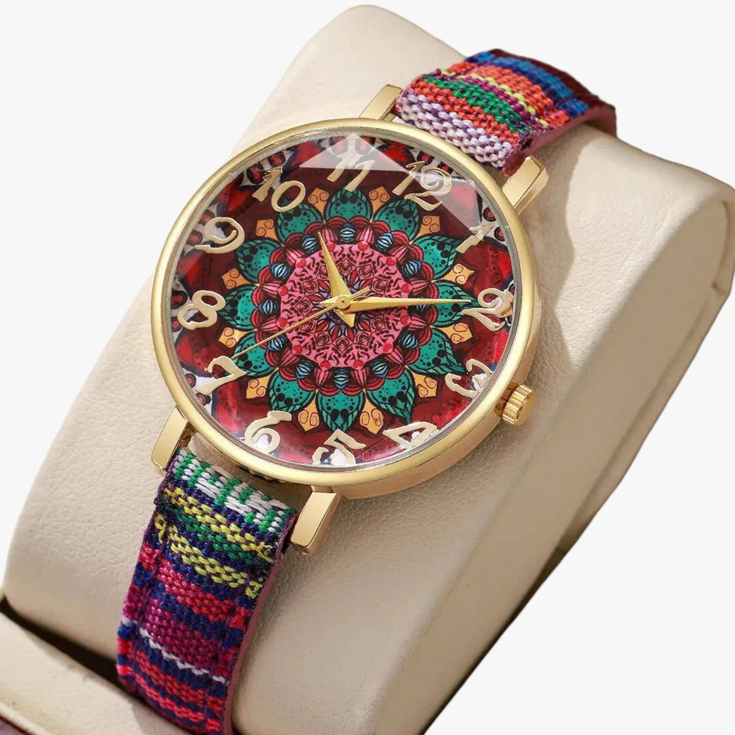 Elora | Vintage Damenuhr mit Blumenmuster