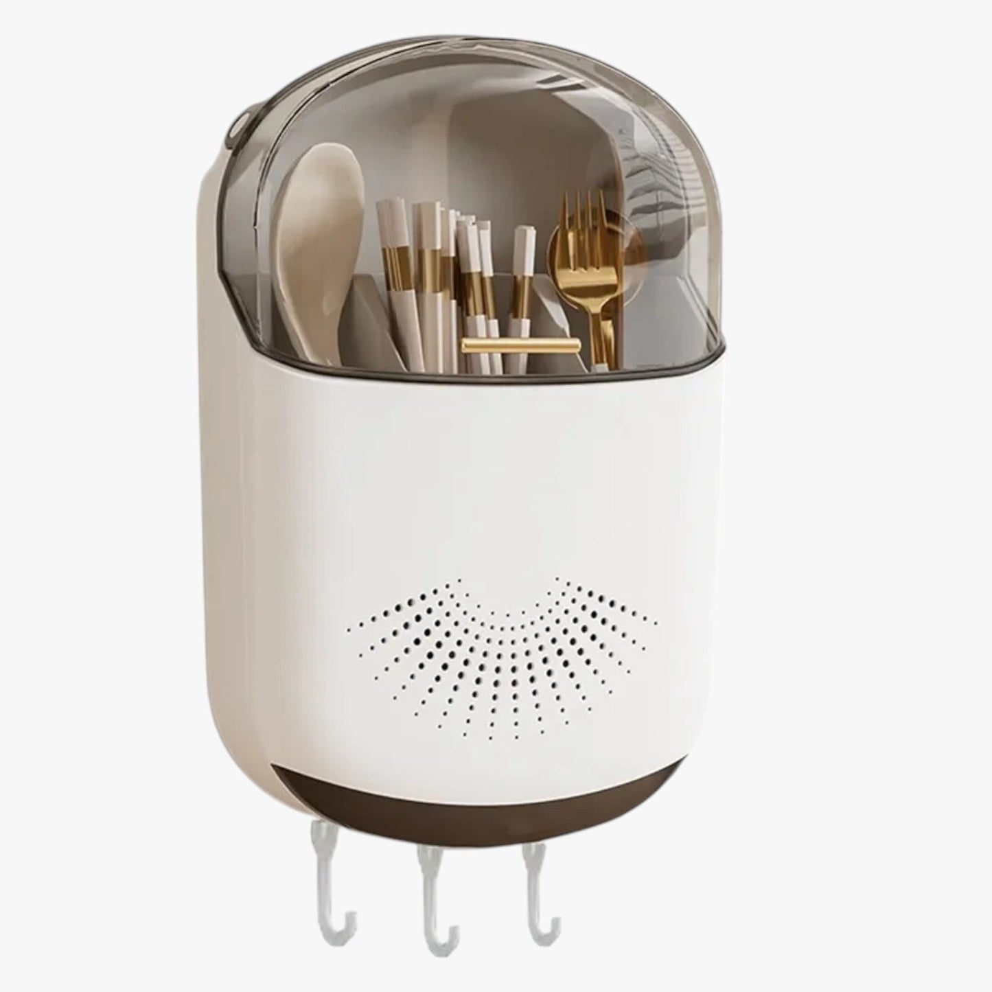 Gianni | Wandhalterung für Stiftbehälter mit Entwässerung und Abdeckung