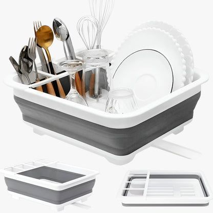 Darian | Kompakt und ordentlich - Faltbares Geschirrgestell zur Platzersparnis