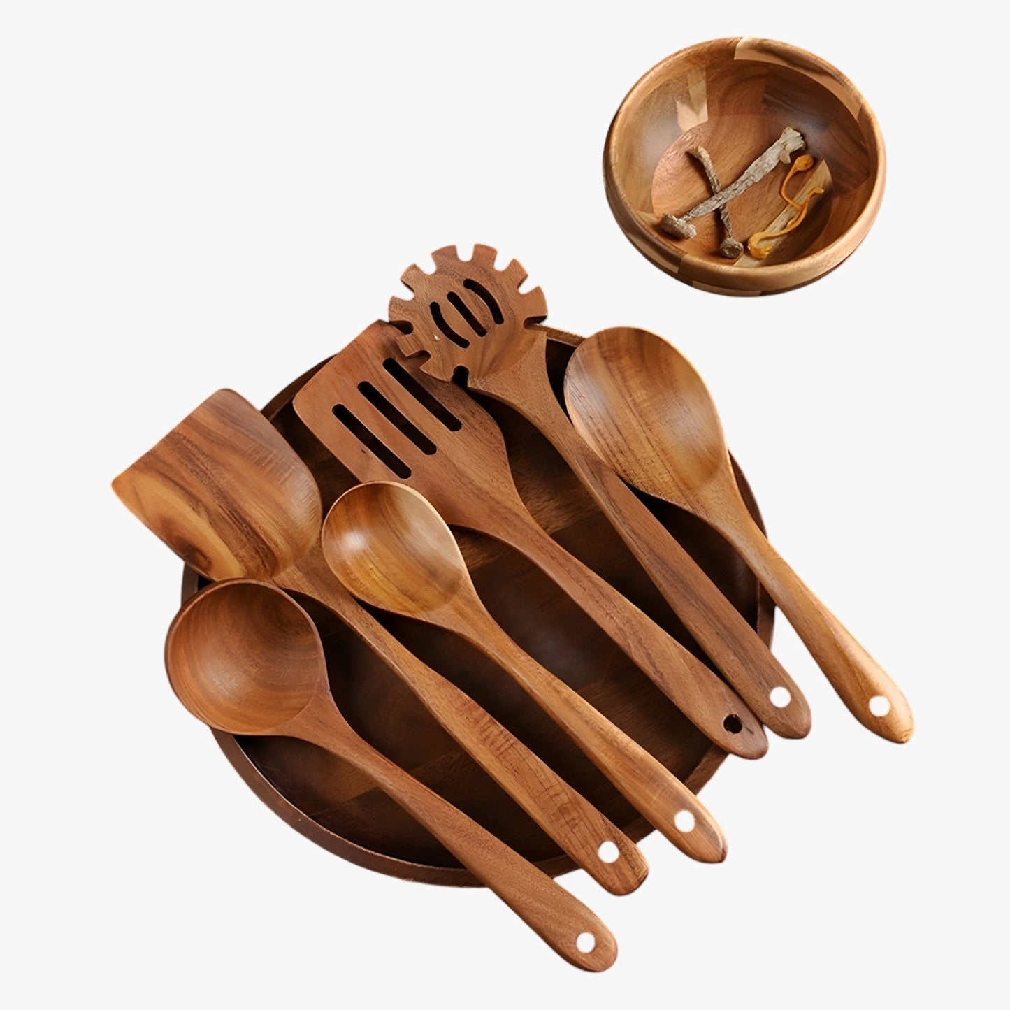 Olivia | 7-teiliges Holz-Kochset – Natürlich, nachhaltig und Antihaft