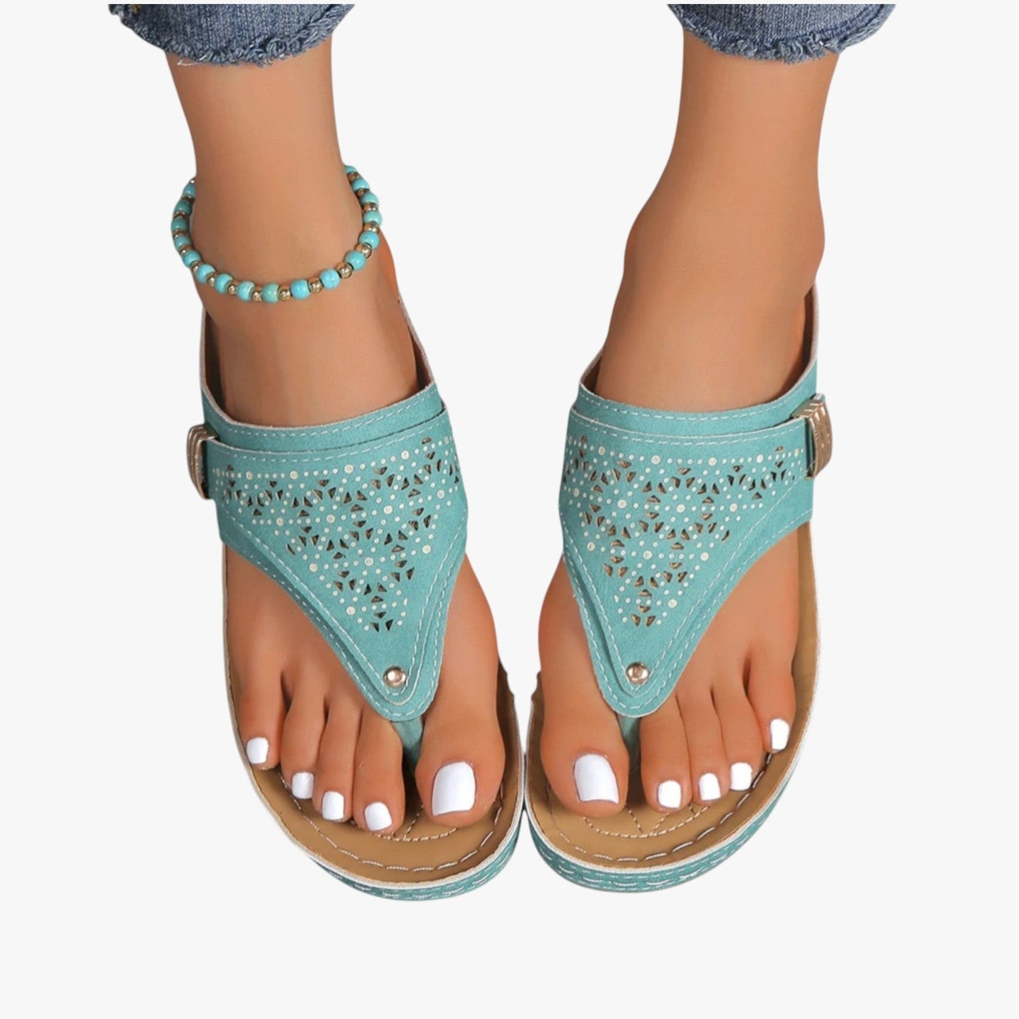 Julia | Damen Orthopädische Sandalen Weich, Rutschfest und mit Sommerabsatz