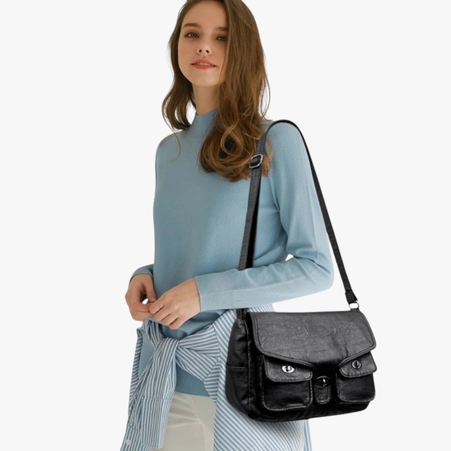 Amara | Elegante Vintage-Shopper aus PU-Leder