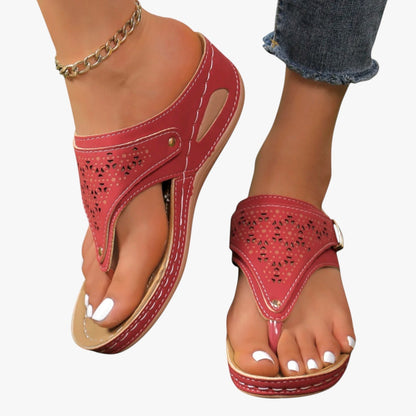 Julia | Damen Orthopädische Sandalen Weich, Rutschfest und mit Sommerabsatz