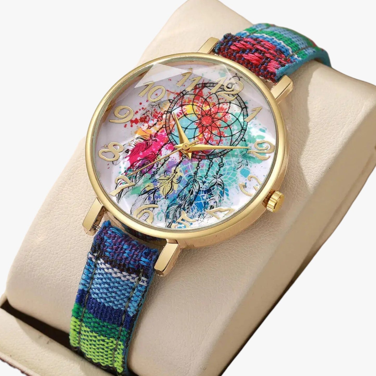 Elora | Vintage Damenuhr mit Blumenmuster