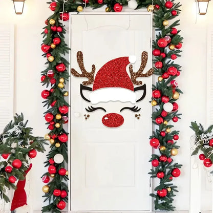 Weihnachts-Filzaufkleber für Türen und Fenster – festliche Dekoration für Zuhause