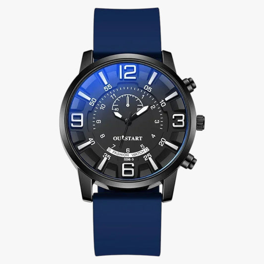 Riley | Herrenarmbanduhr aus Silikon mit präzisem Quarz, Alltags-Casual-Stil