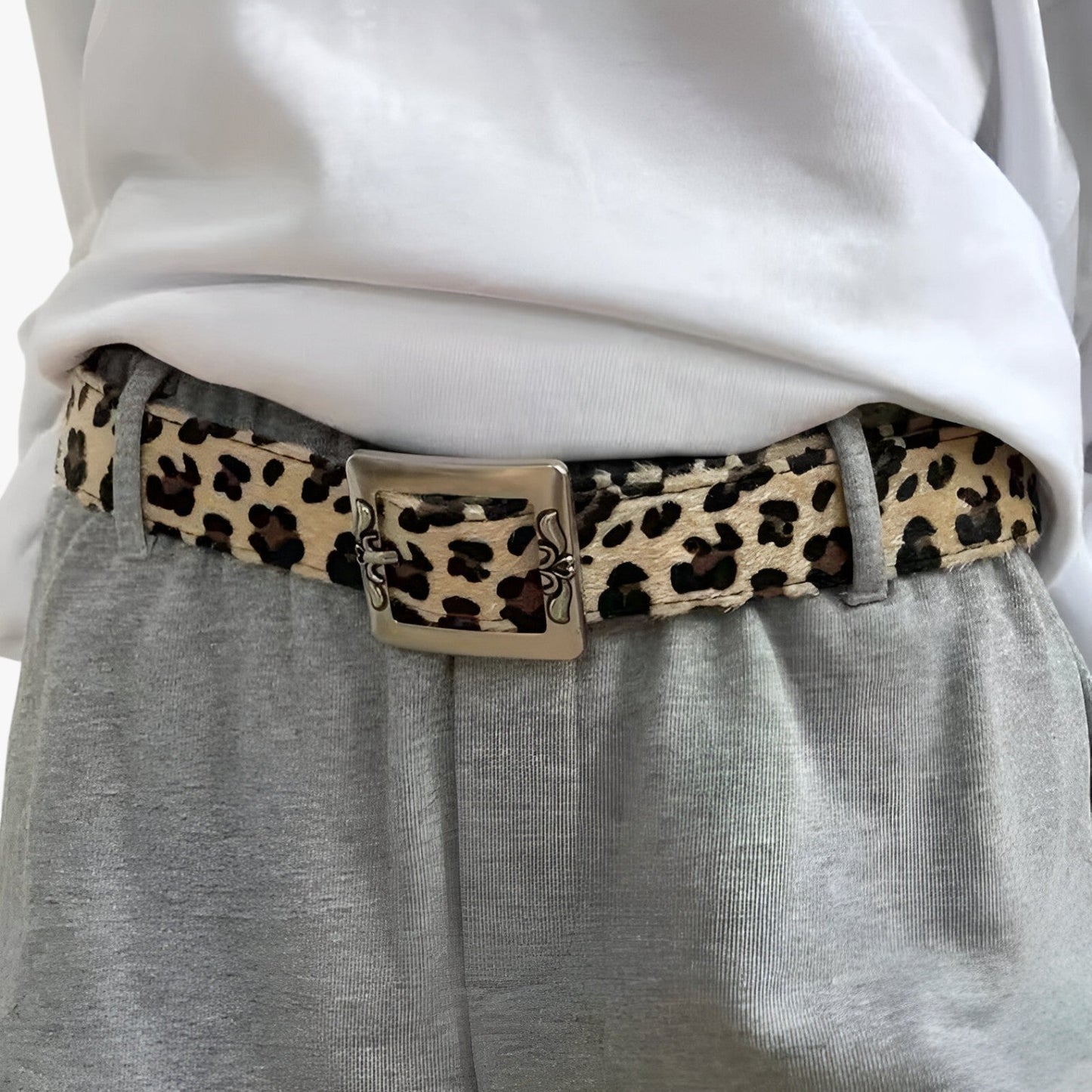 Dakota | Y2K-Leopardengürtel im Punk-Vintage-Stil für Damen
