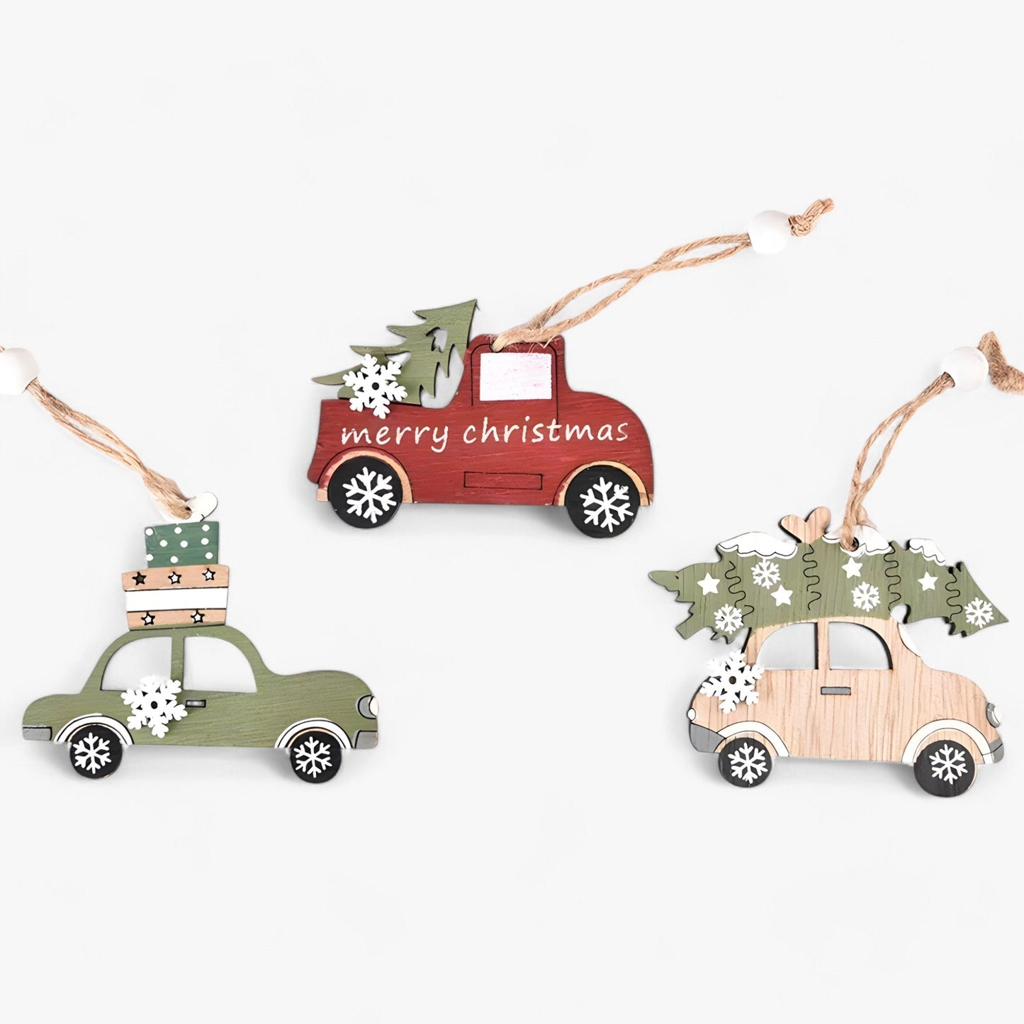 Launenhaft | Weihnachtliche Holzeisenbahn-Verzierung – festliche Dekoration und Geschenk für Kinder