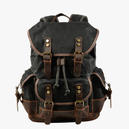 Conor | Rucksack für Trekking aus Stoff und Leder mit Großem Fassungsvermögen