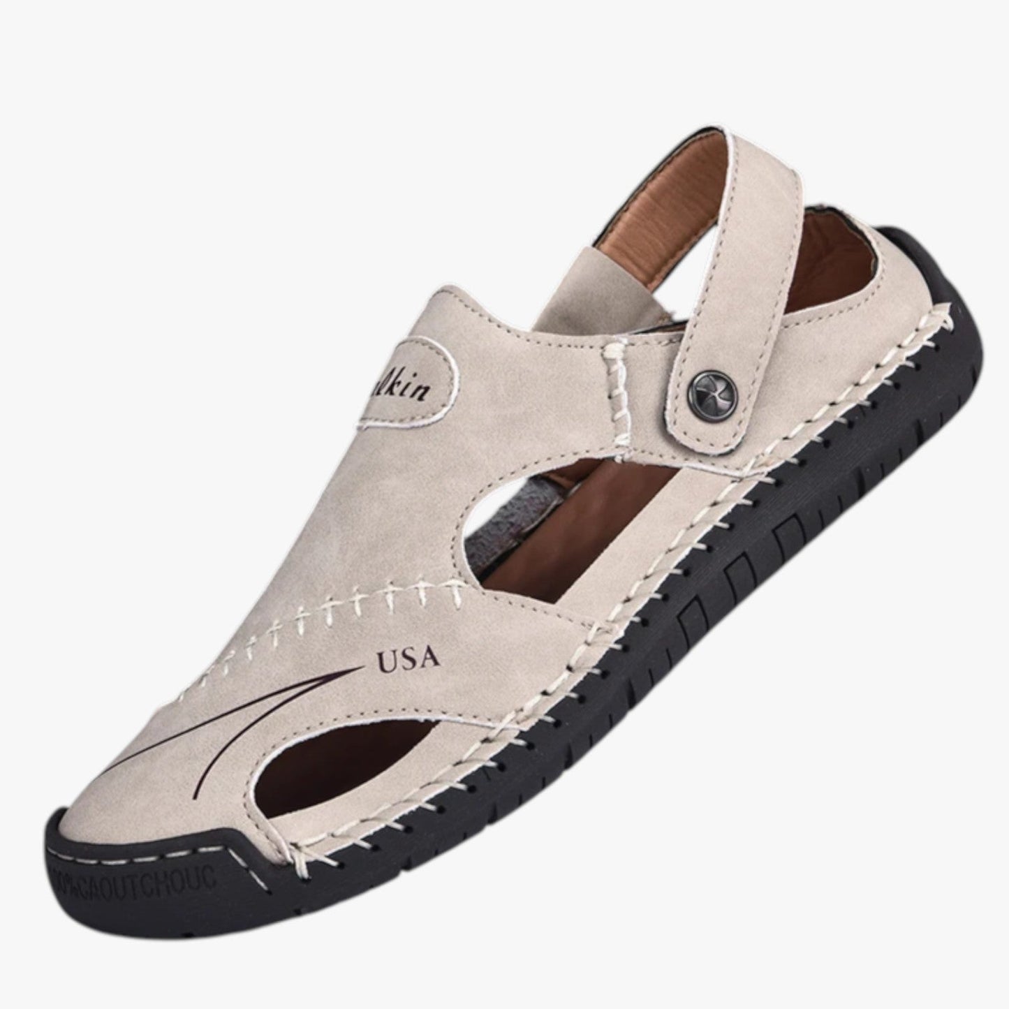 Owen | Herren-Sommersandalen - Atmungsaktives Leder und rutschfeste Sohle für einen stilvollen Akzent