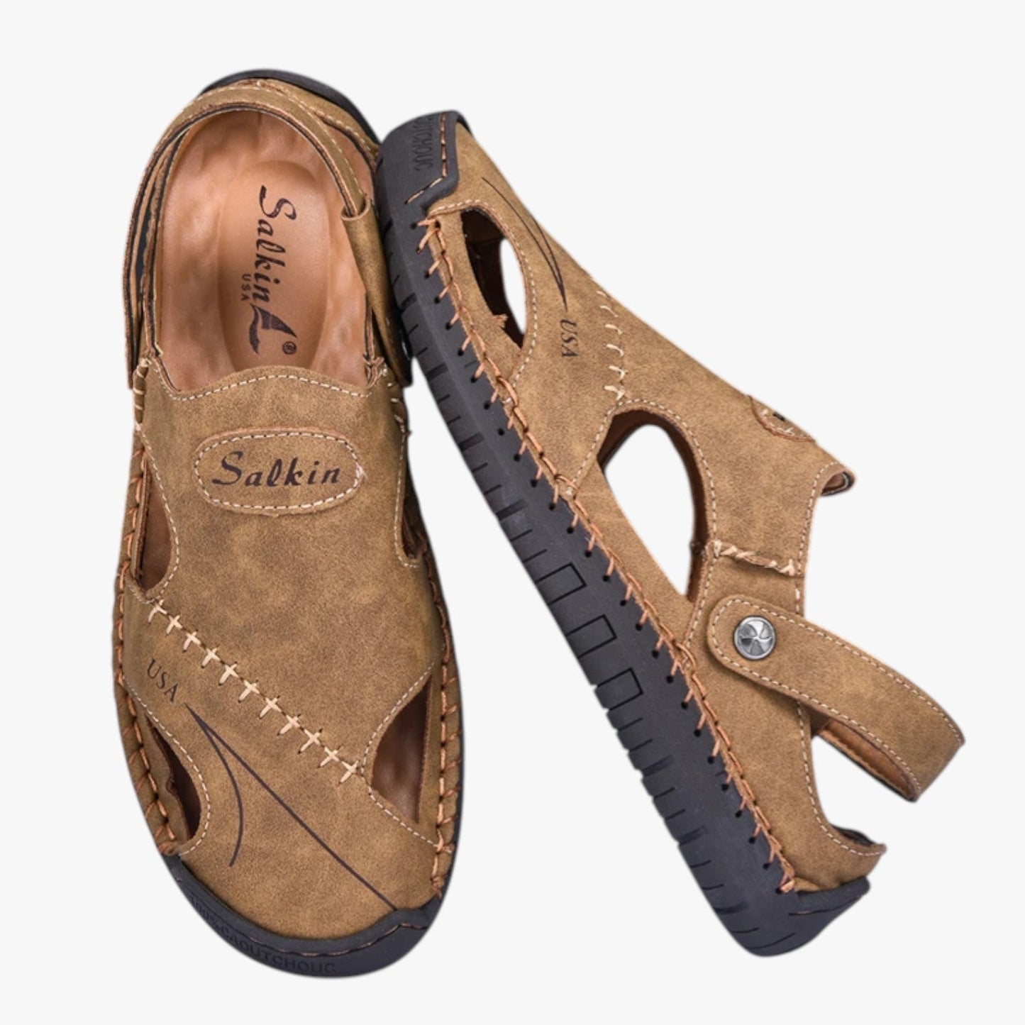 Owen | Herren-Sommersandalen - Atmungsaktives Leder und rutschfeste Sohle für einen stilvollen Akzent