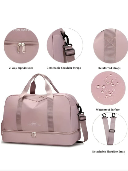 Erweiterbare Reisetasche für Sport und Wochenendausflüge