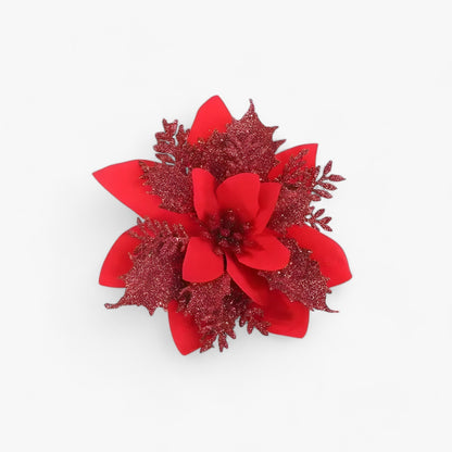 Blooms | Kunstweihnachtsblumen mit Glänzendem Goldstaub - Eleganz für Weihnachten