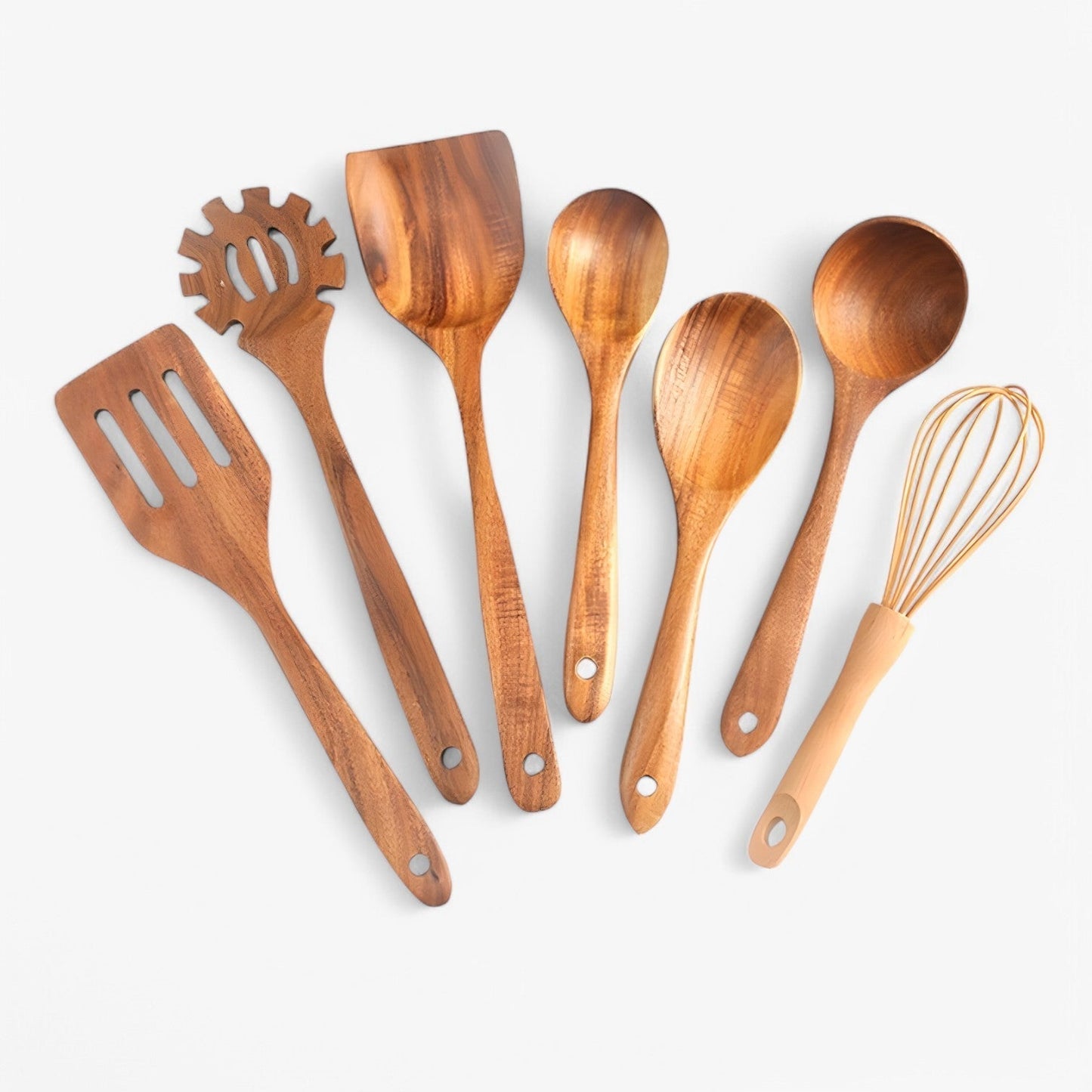 Olivia | 7-teiliges Holz-Kochset – Natürlich, nachhaltig und Antihaft