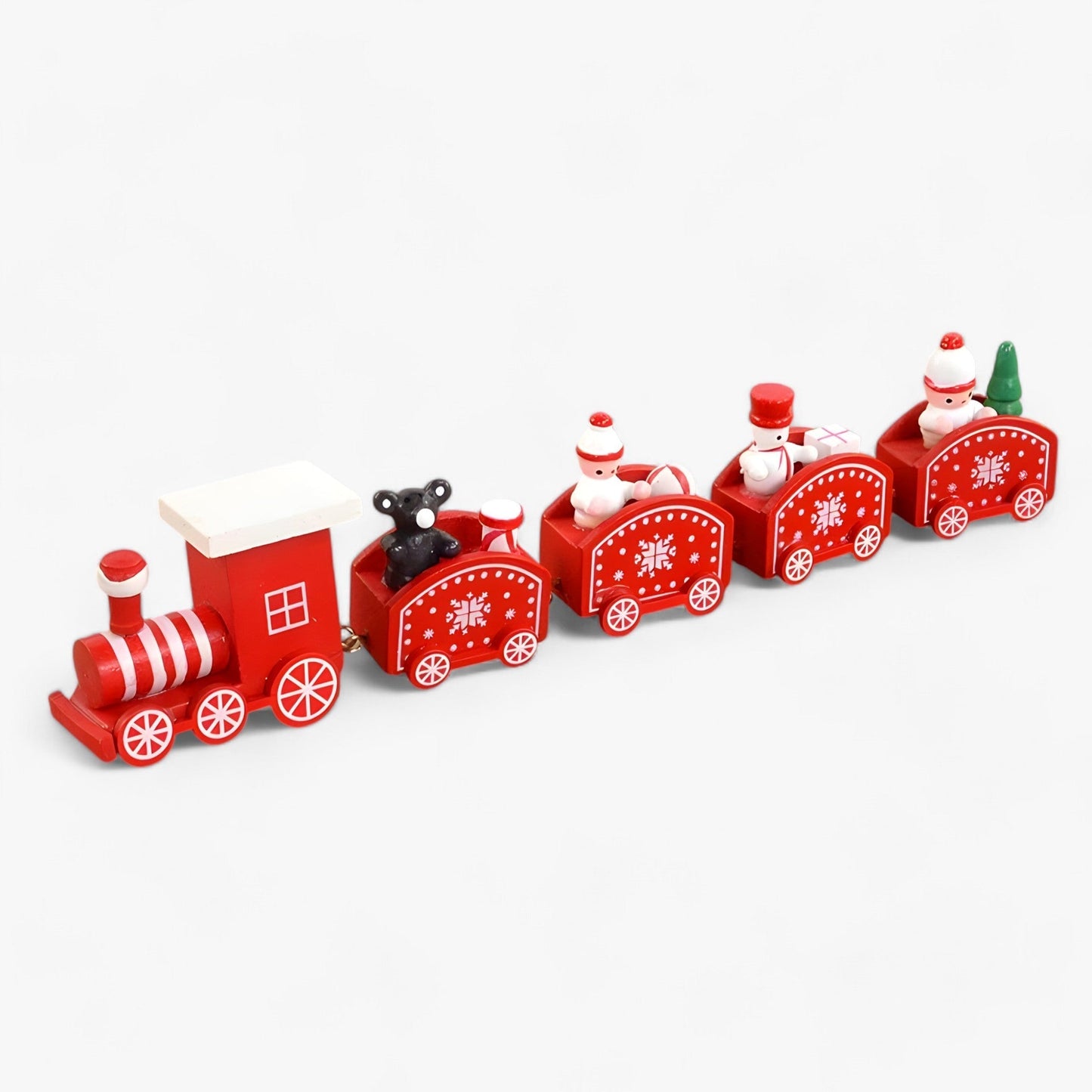 Launenhaft | Weihnachtliche Holzeisenbahn-Verzierung – festliche Dekoration und Geschenk für Kinder