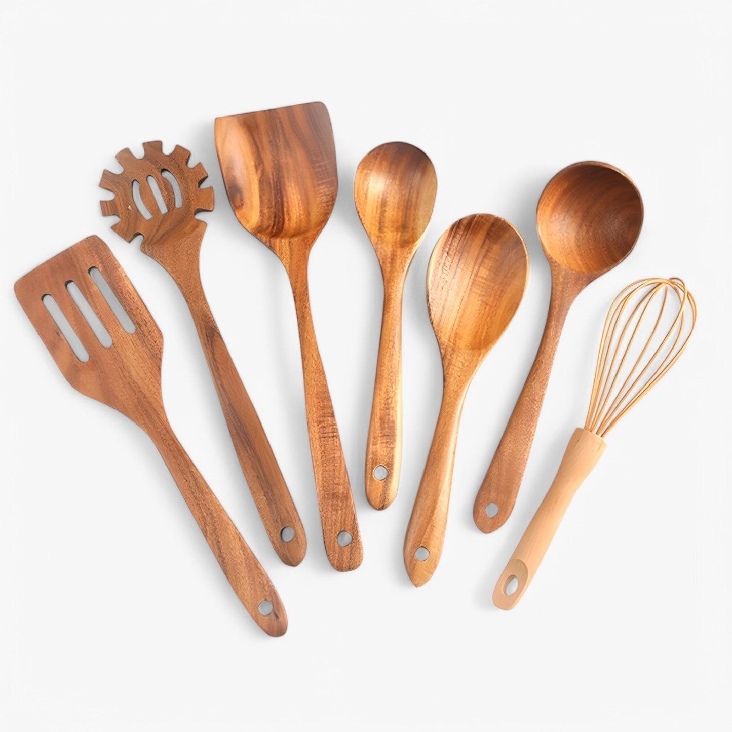 Olivia | 7-teiliges Holz-Kochset – Natürlich, nachhaltig und Antihaft