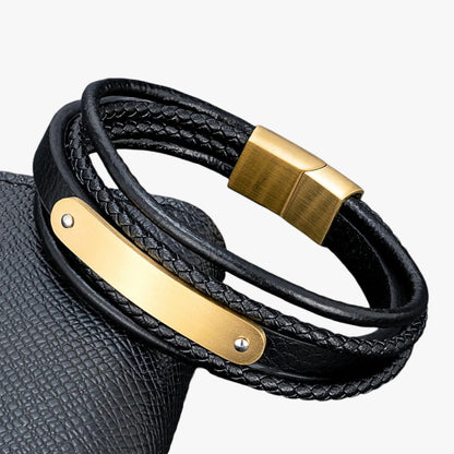 Romeo | MKENDN Personalisiertes Lederarmband mit Namen oder Buchstabe