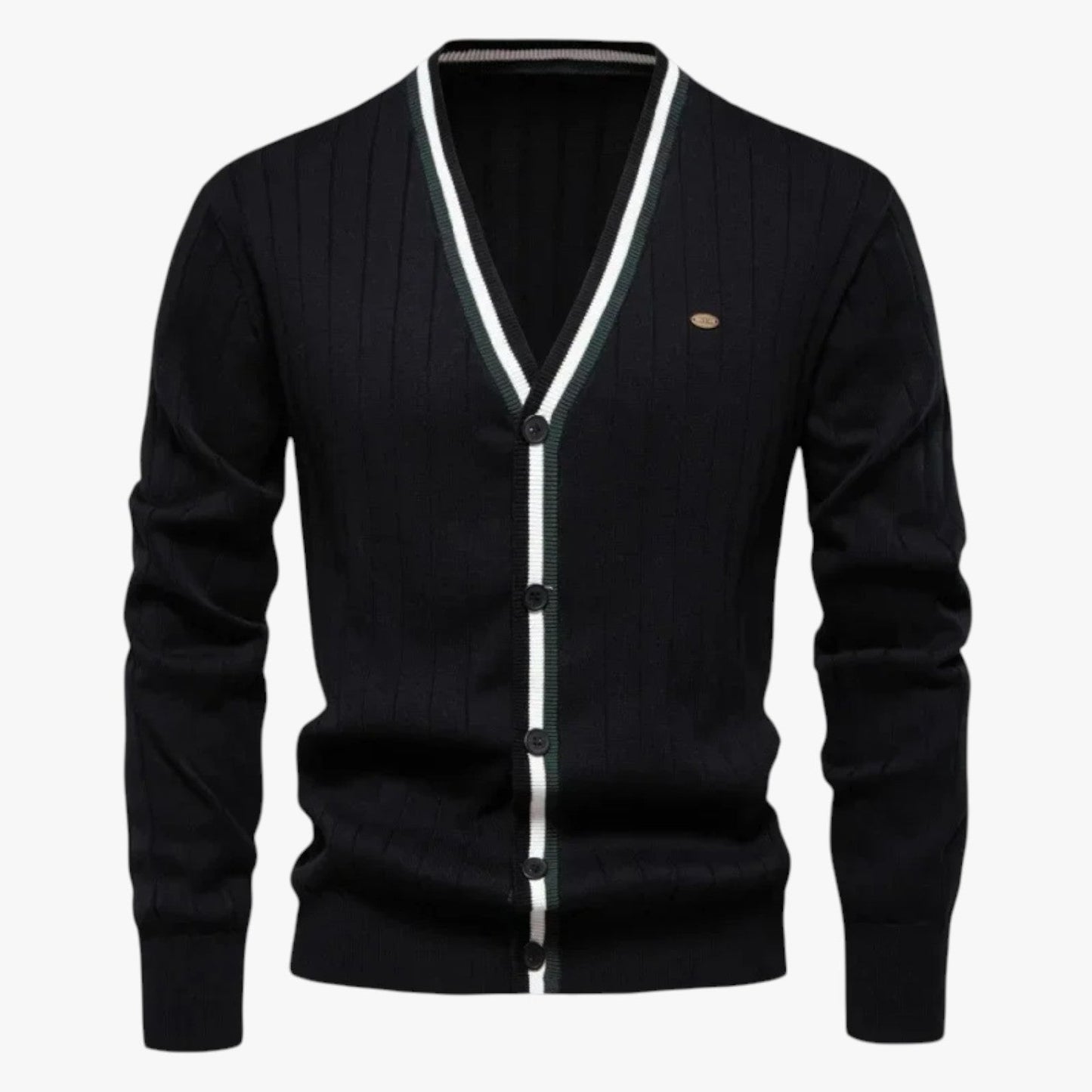 Jeremy | Herren-Lana-Cardigan mit V-Ausschnitt, warmes Color-Block-Design für Herbst/Winter
