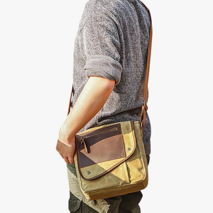 Alex | Vintage RFID-geschützte und wasserdichte Schultertasche