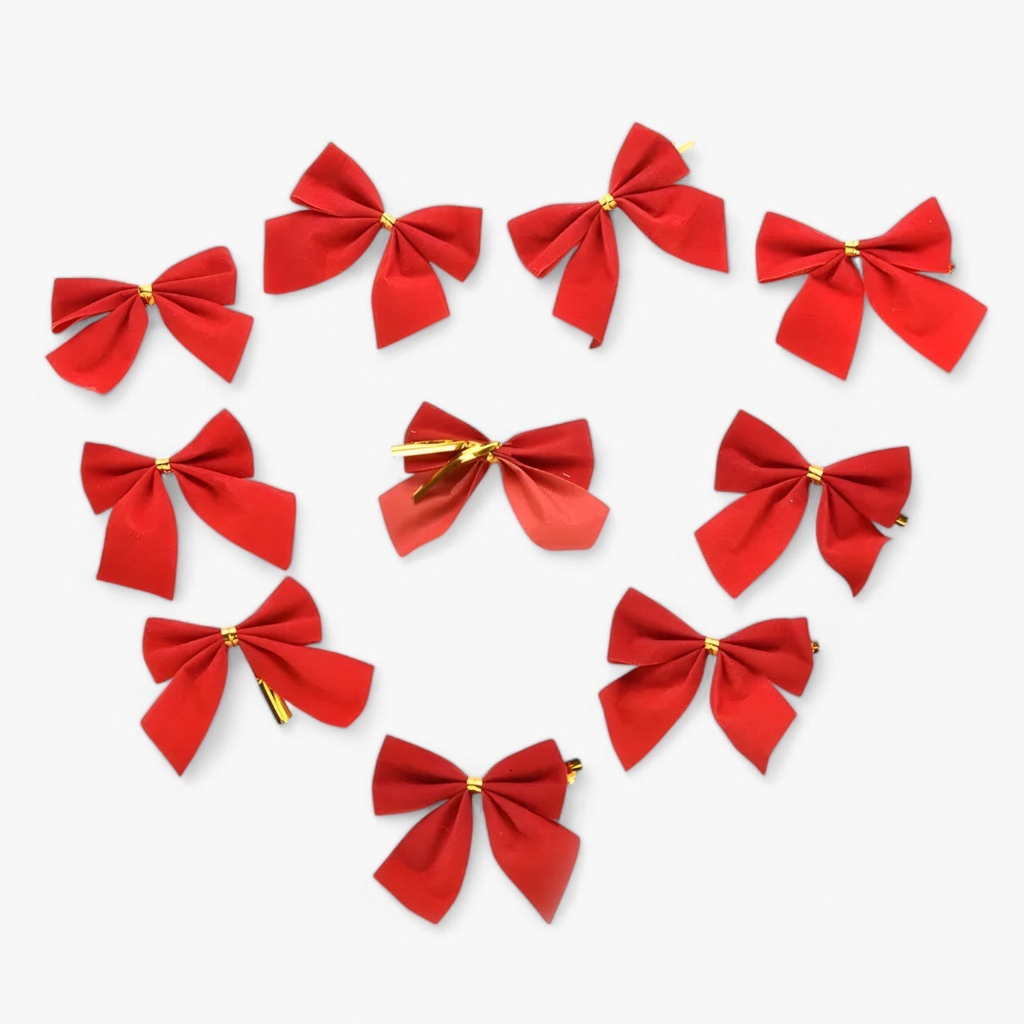 Weihnachtsdekorateur | 12 Rote Schleifen - Festliche und Elegante Dekoration für den Weihnachtsbaum
