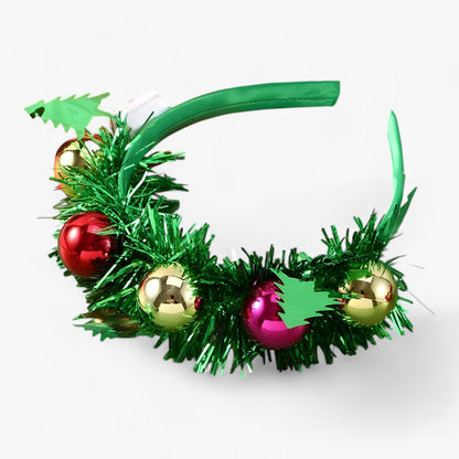 Weihnachts-Diadem mit LED-Schneeflocken-Lichtern - Festliches Stirnband für Mädchen und Frauen