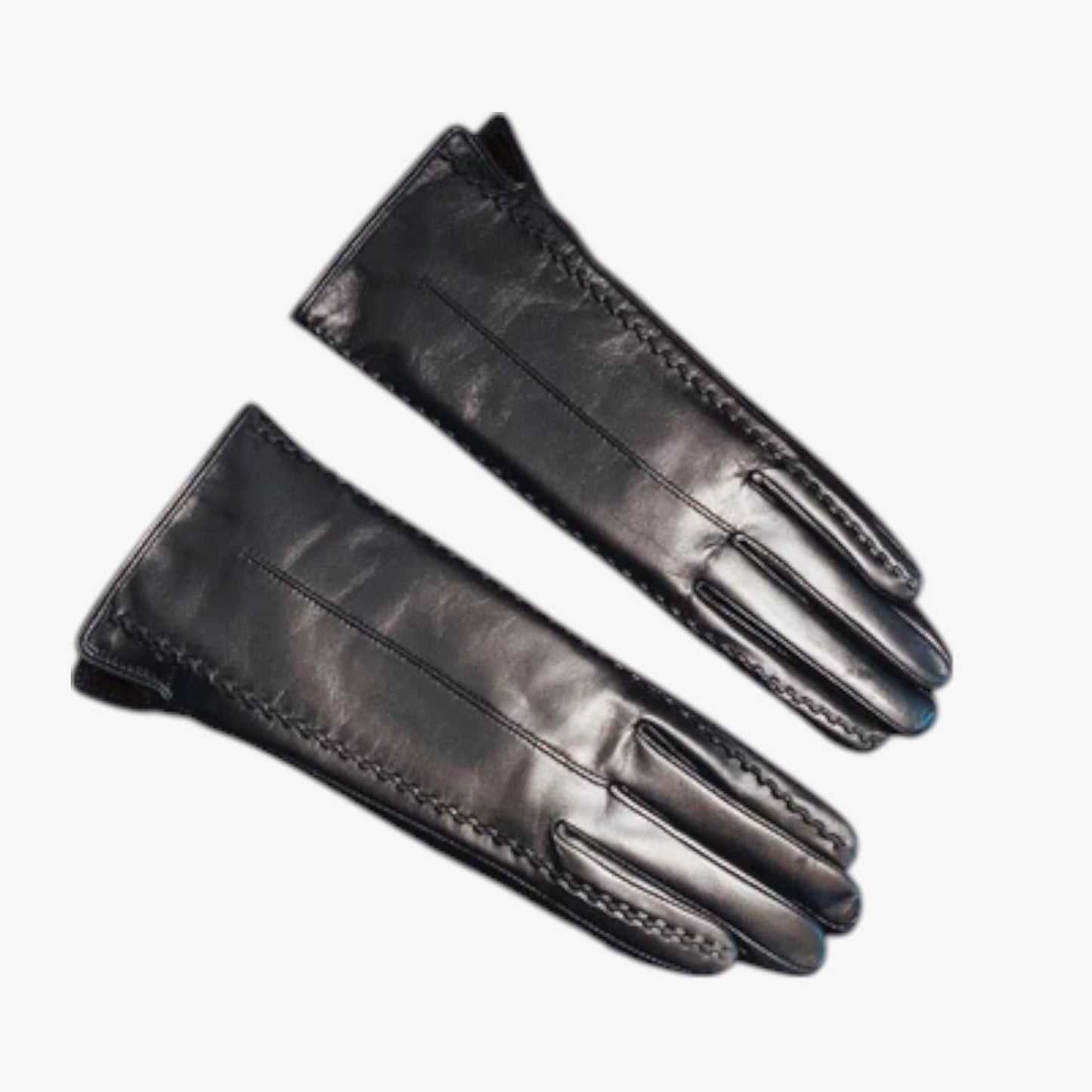 Leah | Damen Winterhandschuhe aus PU-Leder mit Touchscreen-Funktion & Windschutz