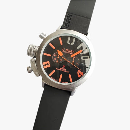 Kian | Sportuhr aus Edelstahl mit Silikonarmband