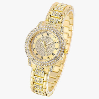 Evelynn | Elegante Damenarmbanduhr aus Stahl und Kristall