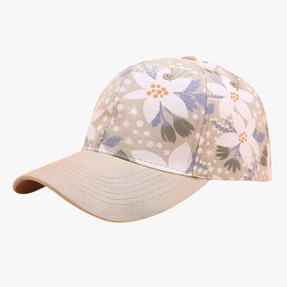 Ezra | Baumwoll-Basecap mit Blätterdruck und Sonnenvisier