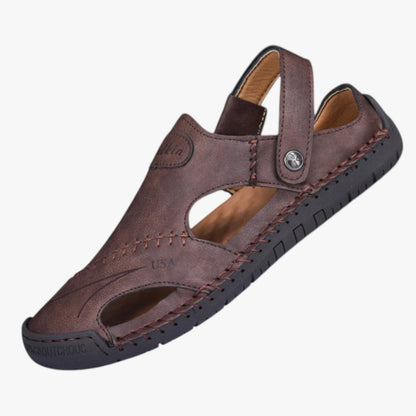 Owen | Herren-Sommersandalen - Atmungsaktives Leder und rutschfeste Sohle für einen stilvollen Akzent