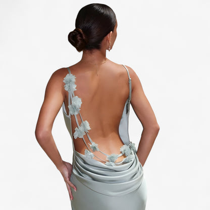 Rianne | Maxikleid mit Blumenmuster rückenfrei