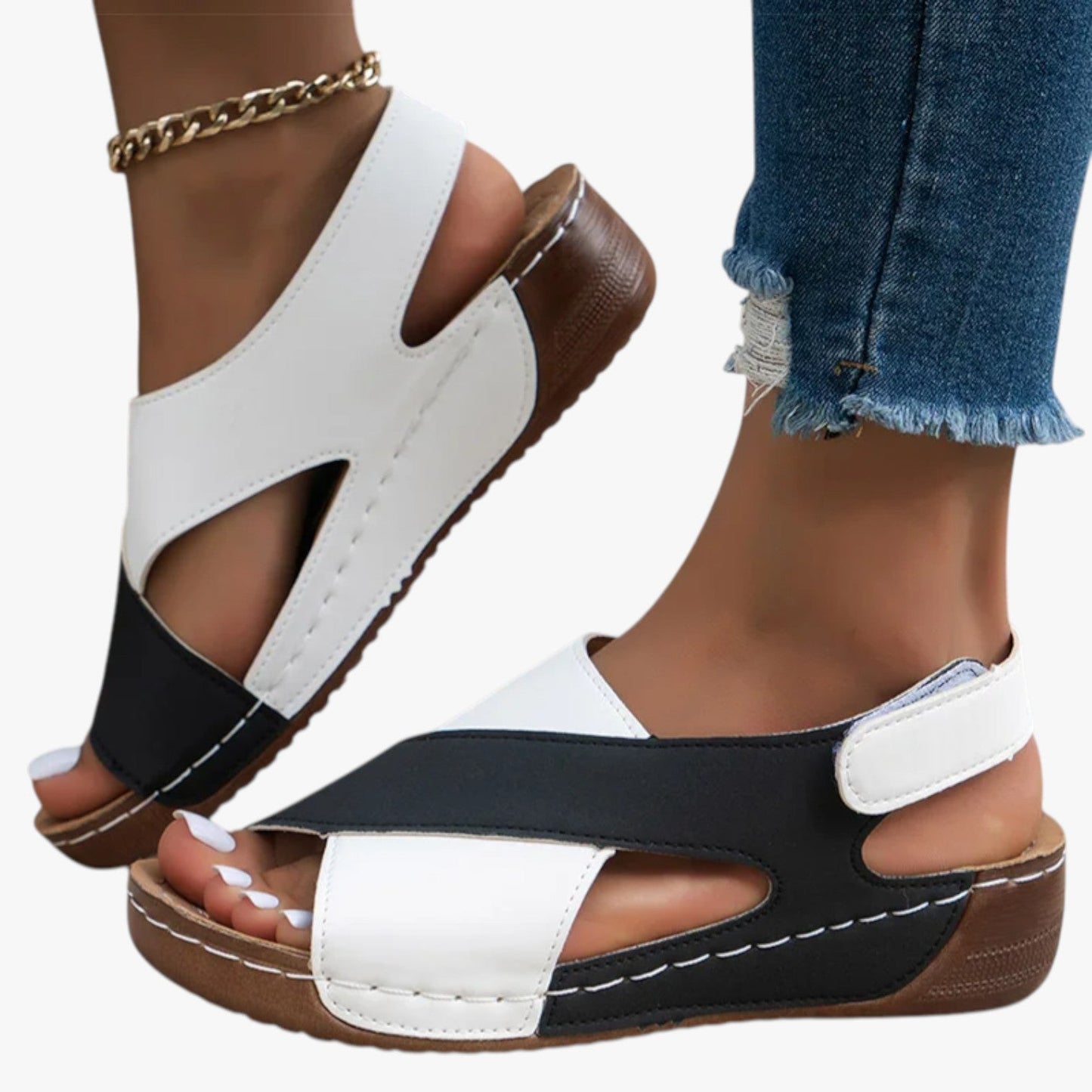 Rachelle | Sommerlicher Komfort mit Stil - Weiche und leichte Keilsandalen