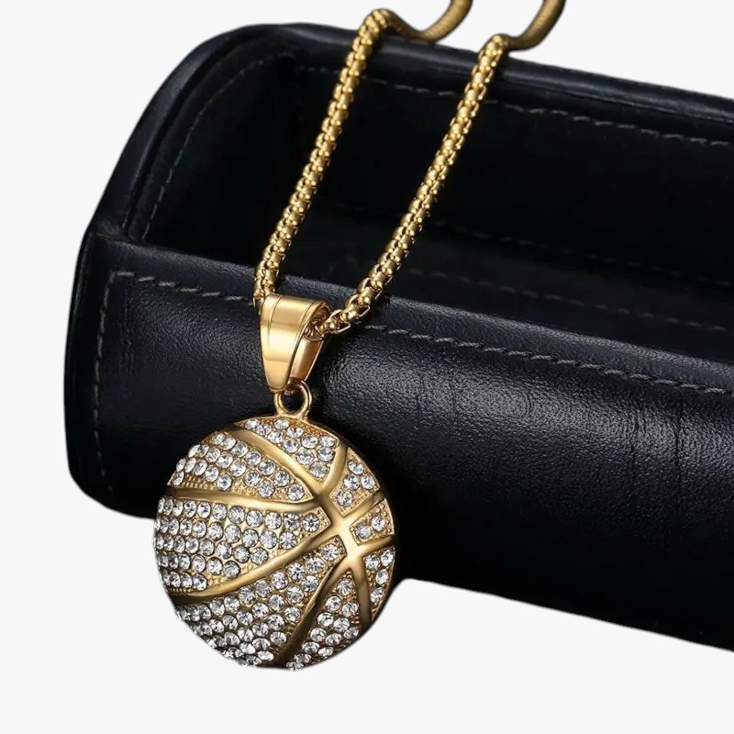 Kenji | Goldplated Halskette mit Basket Hip Hop Design