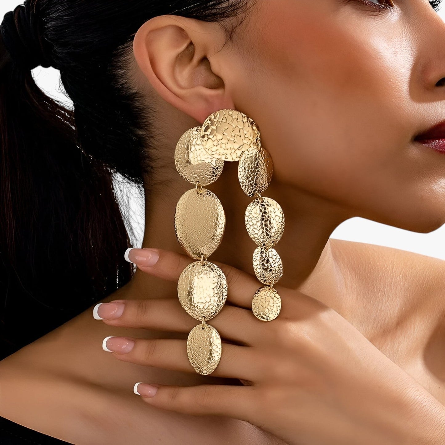 Eloise | Elegante geometrische lange Damenohrhänger