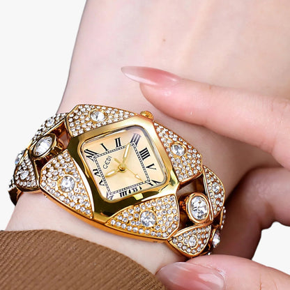 Callie | Damenuhr 2025 Eleganz mit Licht, Diamanten und wasserdichtem Design