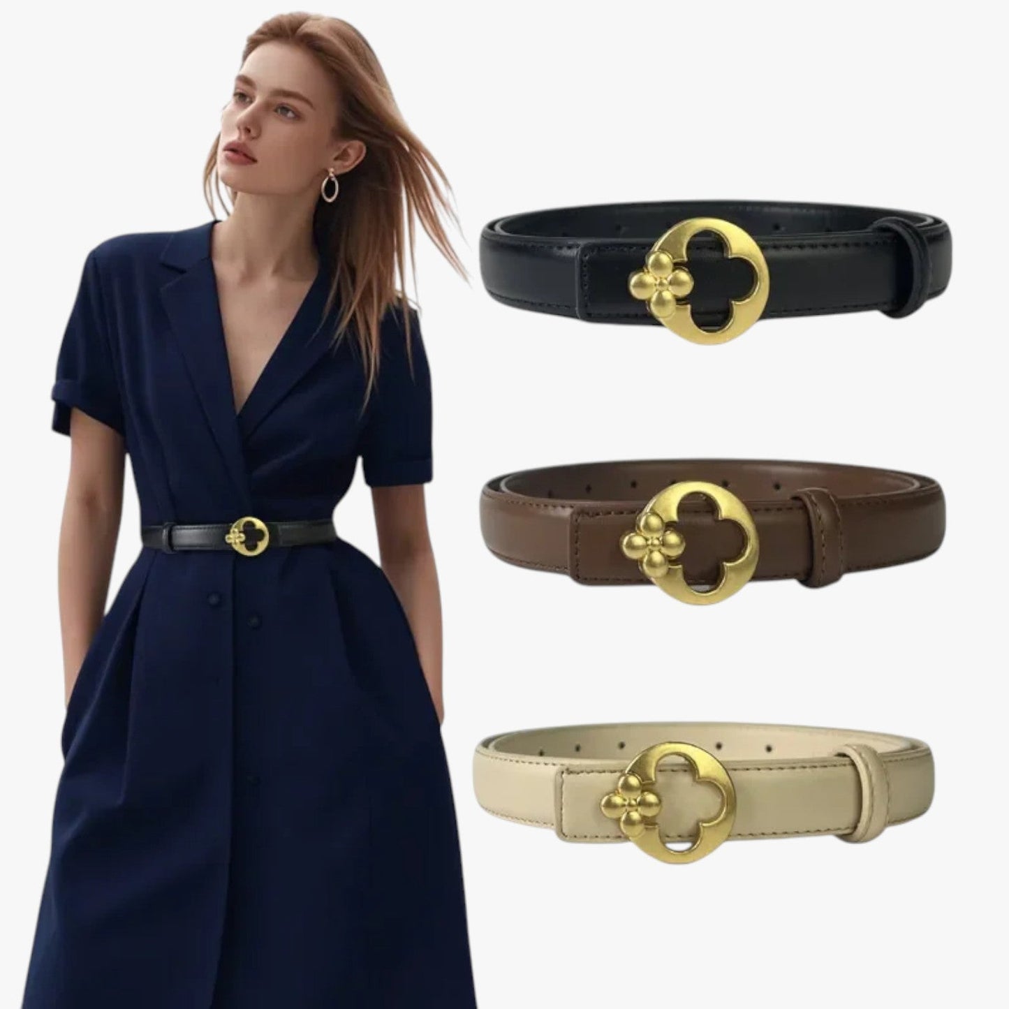 Iyla | Damenhose 2025 Elegante Casual mit Designer-Schnalle