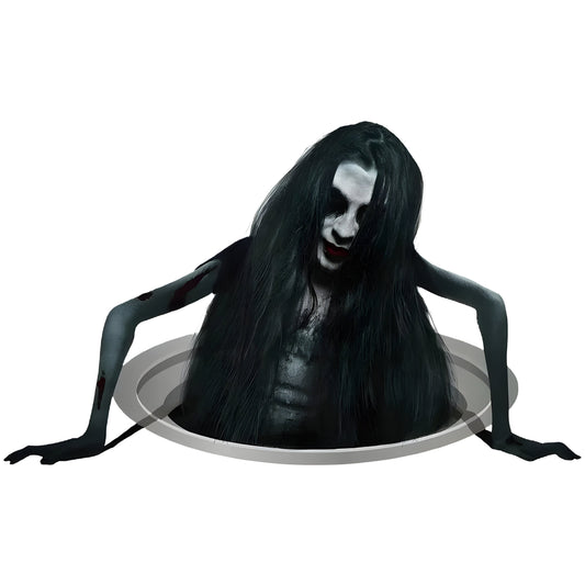 Spukende Haare | Halloween-Fensterdekalke für den Boden - Gruselige Fensterverkleidung