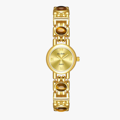 Mira | Elegante Armbanduhr mit Perlmutt-Muschelhalsband