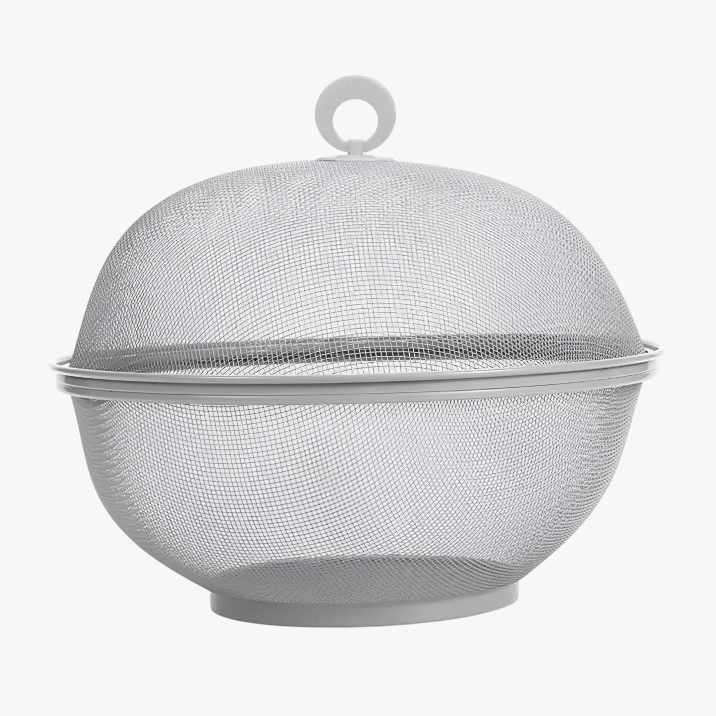 Edith | Fliegenfrei & Geräumig: Obstschale aus Edelstahl mit Deckel und großem Volumen