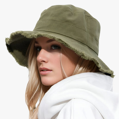 Nadine | Damen Denim Hut - Sonnenschutz, Verstellbar und Perfekt für Draußen