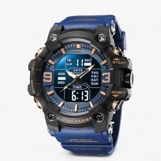 Janos | Sportuhr – LED-Display, wasserdicht und doppelte Zeitanzeige