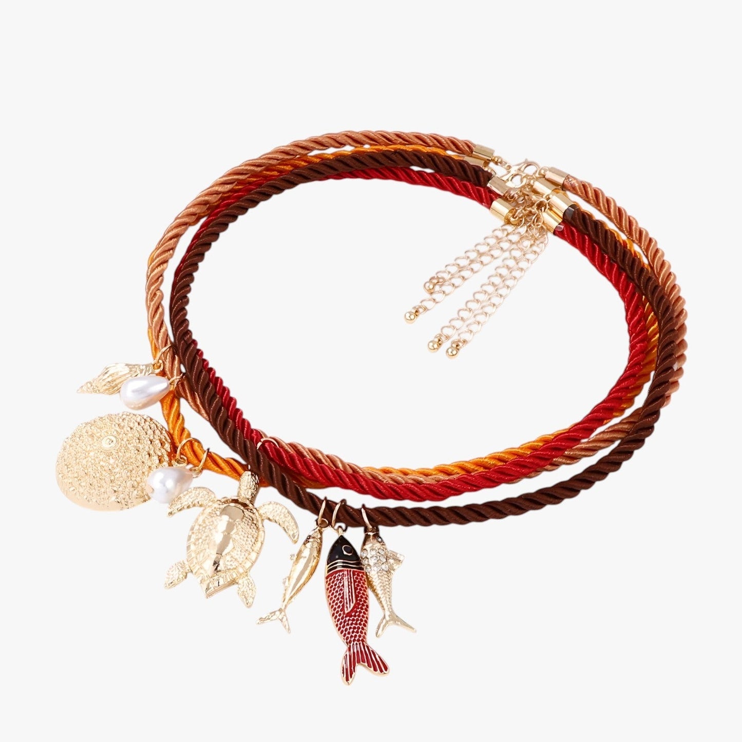 Rose | ZAA Tieranhänger Kette mit sommerlichem Kordelband personalisiert