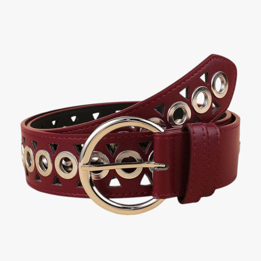 Emelia | Rindsleder-Punk-Taillegurt im Y2K-Stil mit Nadelschnalle