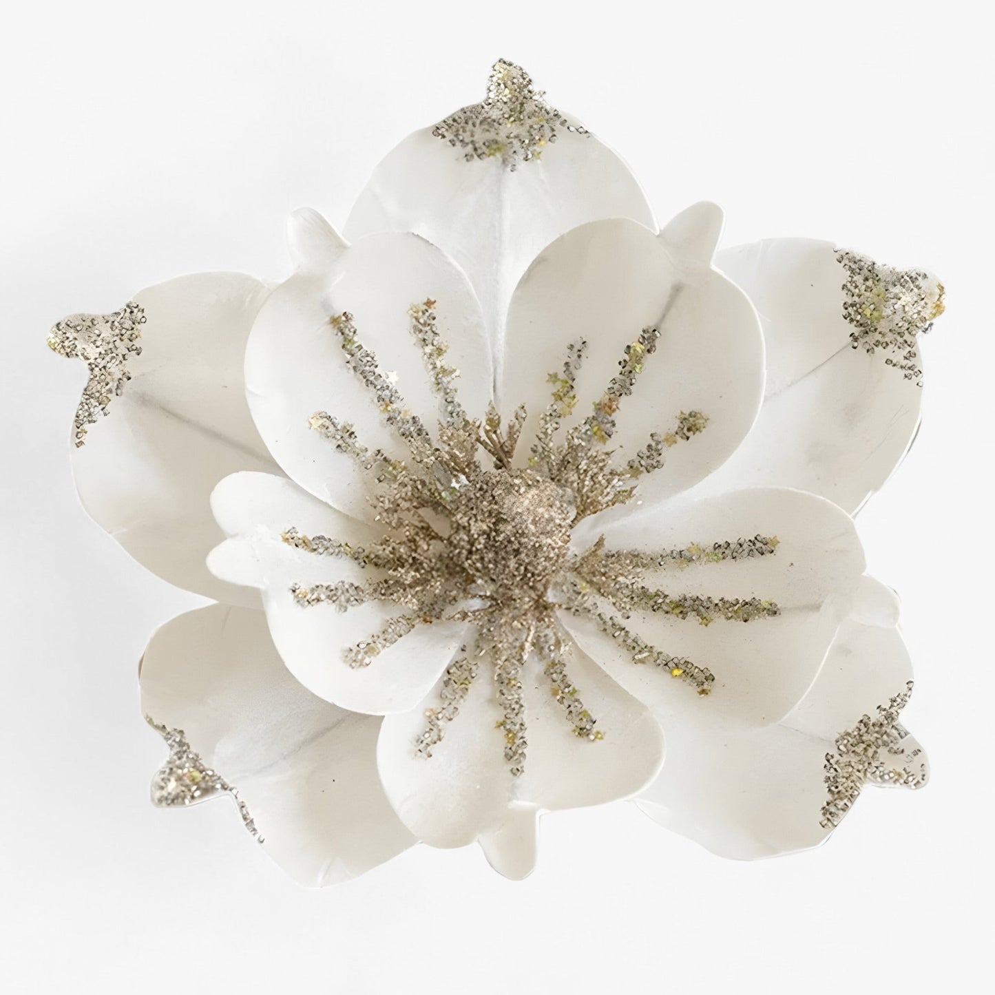 Blumen | Glänzende Kunstweihnachtsblumen - Fröhliche Ornamente für den Weihnachtsbaum und Neujahrsdekoration