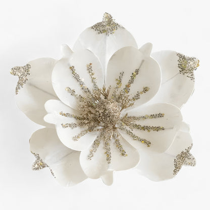 Blumen | Glänzende Kunstweihnachtsblumen - Fröhliche Ornamente für den Weihnachtsbaum und Neujahrsdekoration