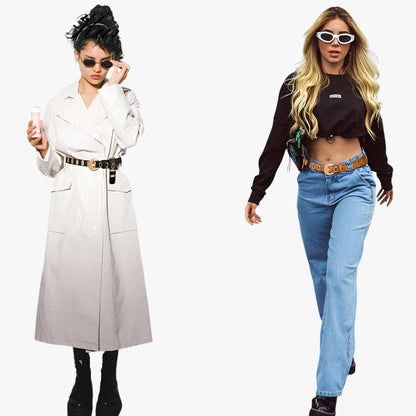 Ellie | Verstellbarer Grunge-Gürtel für Damen im Punk-Stil mit Edelstahl-Schnalle