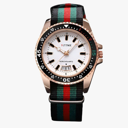 Lincoln | Elegante Uhr mit Nylonarmband und Nachtbeleuchtung