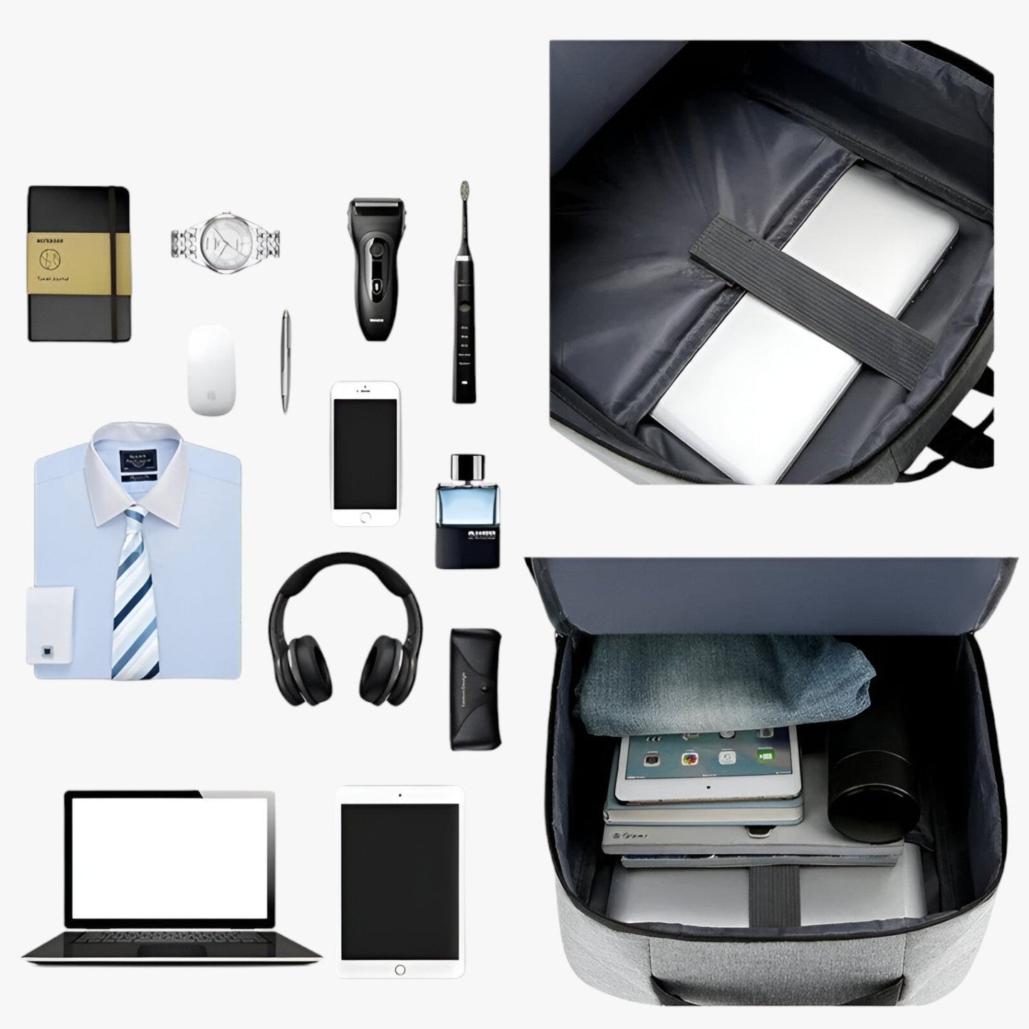 Gavin | Wasserabweisende Herren-Tragetasche mit USB – 15,6" Laptop