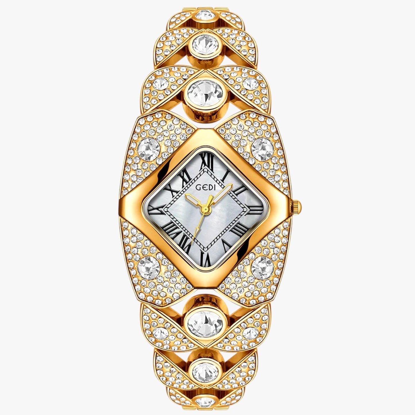 Callie | Damenuhr 2025 Eleganz mit Licht, Diamanten und wasserdichtem Design