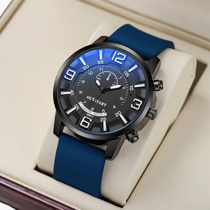 Riley | Herrenarmbanduhr aus Silikon mit präzisem Quarz, Alltags-Casual-Stil